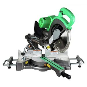 metabo hpt 10-inch sliding compound miter saw, adjustable laser guide, double bevel, electronic speed control, 12 amp motor, electric brake (c10fshs)