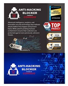 anti-hacking blocker software by comodo - premium internet security anti virus software and firewall protection - protects up to 3 pc's - 1 year prepaid subscription