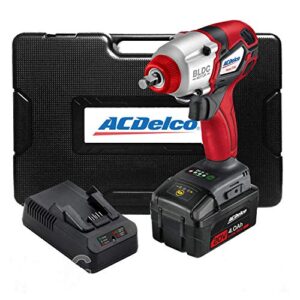 acdelco ari20138a1-3m p20 series 20v cordless li-ion 3/8” 430 ft-lbs. heavy duty brushless impact wrench tool kit with carrying case