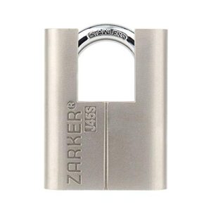 zarker j45s keyed padlock-stainless steel shackle, 1-pack