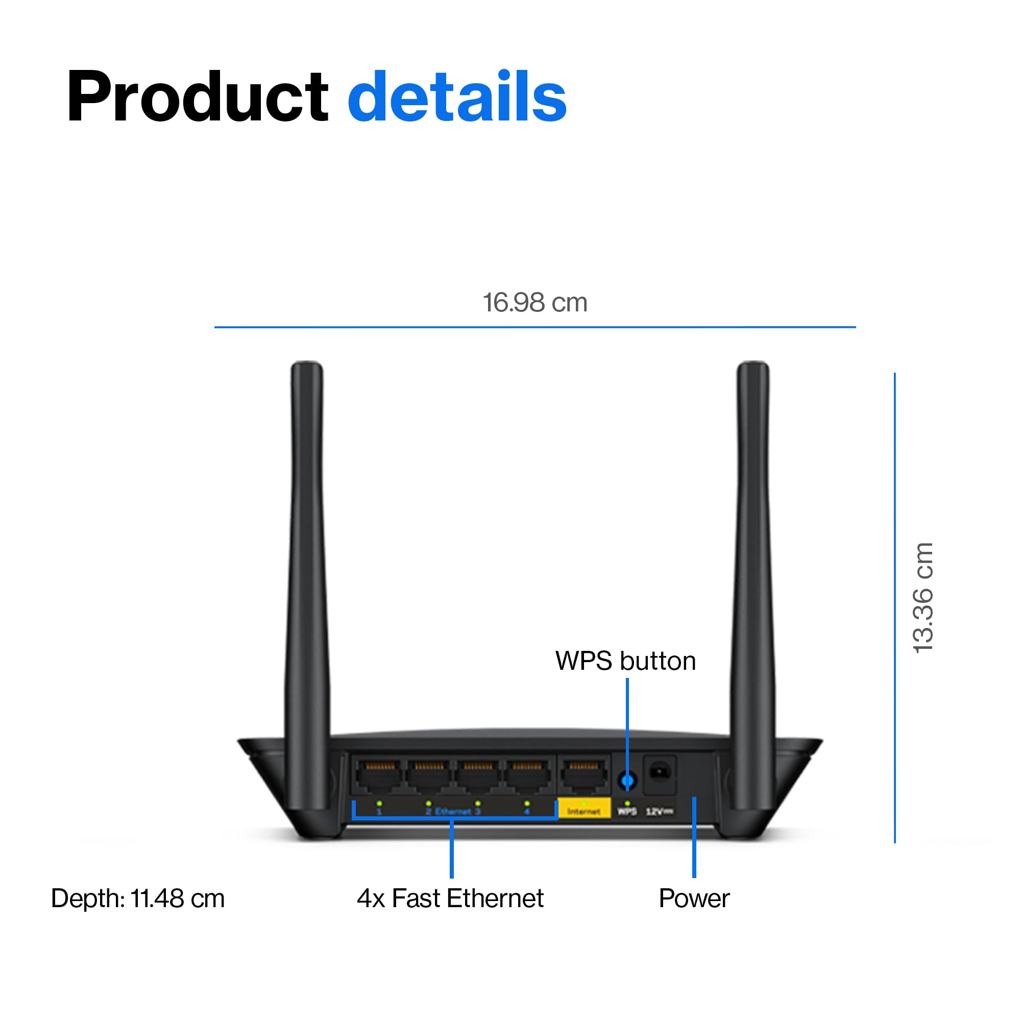 Linksys E5350 WiFi 5 Dual-Band AC1000 Router, East Setup, Reliable WiFi Connections and WiFi Speeds