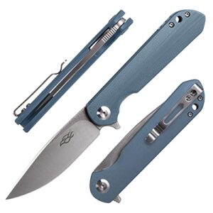 ganzo firebird fh41 pocket folding knife d2 steel blade g10 handle hunting outdoor edc tool (grey)