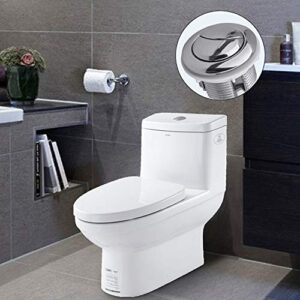 Dual Flush Toilet Kit Plastic Adjustable Top Push Button Toilet Tank Button Replacement for Most Dual Flush Toilet with 38mm Hole in the Cistern Lid