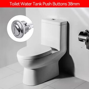 Dual Flush Toilet Kit Plastic Adjustable Top Push Button Toilet Tank Button Replacement for Most Dual Flush Toilet with 38mm Hole in the Cistern Lid