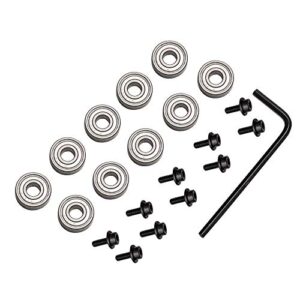 yakamoz 10pcs router bits top mounted ball bearings guide for router bit bearing repairing replacement accessory kit | inner dia. 3/16” & overall dia. 1/2”
