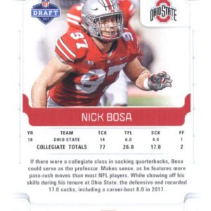 2019 Score Football #360 Nick Bosa Ohio State Buckeyes Rookie RC Official NFL Trading Card made by Panini