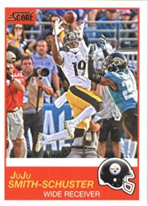 2019 score football #115 juju smith-schuster pittsburgh steelers official nfl trading card made by panini