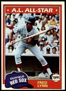 1981 topps # 720 fred lynn boston red sox (baseball card) ex red sox