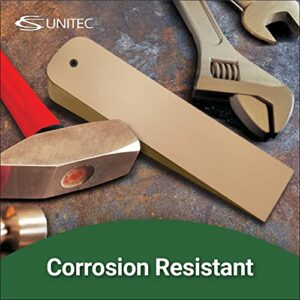 CS Unitec | Non-Sparking Aluminum Bronze Flange Wedge with Lanyard Hole | Metal Pipefitting Welding Tool | 1/2 in x 3/4 in x 4 in