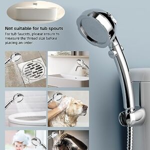 Sink Hose Dog Shower Sprayer Attachment, Female Aerator and Hand Spray Faucet Attachment with 90 Inch Shower Hose, Pet Bath Spray, Dog Shower, Hair Washing for Utility Room, Bathroom, Laundry Tub