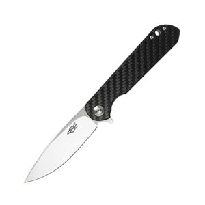 ganzo firebird fh41-cf folding pocket knife d2 steel blade carbon fiber handle with clip hunting fishing outdoor folder edc pocket knife (carbon fiber black)