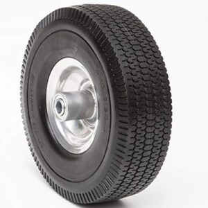 lapp wheels 4.10/3.50-4 flat free tire, hand truck, utility cart replacement wheel, tubeless, size 2.25'' offset hub, 5/8'' bearing
