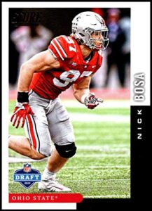 2019 score football nfl draft #4 nick bosa ohio state buckeyes official rc rookie card made by panini