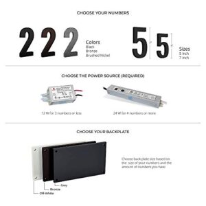 LN LUMANUMBERS 24-Watt LED Power Source, Low Voltage 24w Transformer to Power 3 or More Lumanumbers LED Lighted House Numbers