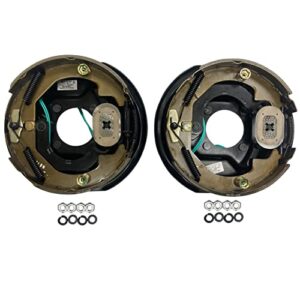 m-parts trailer brakes - 1 pair 10" x 2-1/4" electric trailer brake assembly for 3,500 lbs - trailer brake kit, electric trailer brakes, trailer brakes 3500lb axle, 1 left (77-10-1) 1 right (77-10-2)