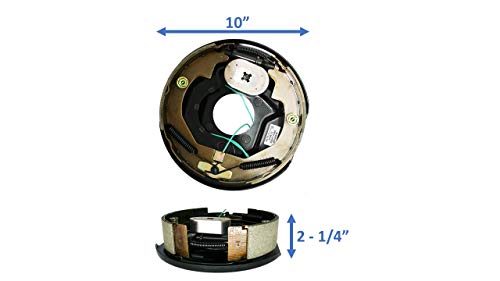 M-Parts Trailer Brakes - 1 Pair 10" X 2-1/4" Electric Trailer Brake Assembly for 3,500 lbs - Trailer Brake Kit, Electric Trailer Brakes, Trailer Brakes 3500lb axle, 1 Left (77-10-1) 1 Right (77-10-2)