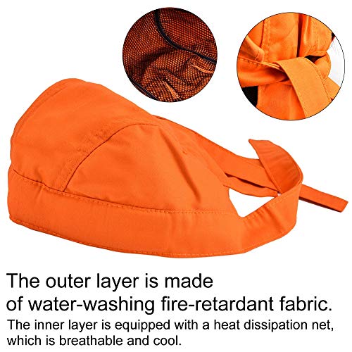 Washable Flame Retardant Fire Resistant Head Protective Welding Hat Bandana Type,Labor Insurance Welder Anti-scalding Hat Work Cap Welding Protective Equipment