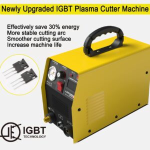 Plasma Cutter 55A Plasma Cutting Machine DC Inverter Plasma Cutting Equipment Dual Voltage 110V 220V with IGBT Technology Electric Digital Display, 1/2 Inch Clean Cut Portable Machine