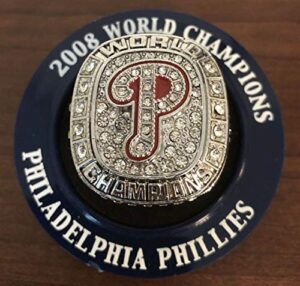 brand new!! philadelphia phillies jimmy rollins retirement night 2008 world series replica ring 5/4/19 sga citizens bank park exclusive