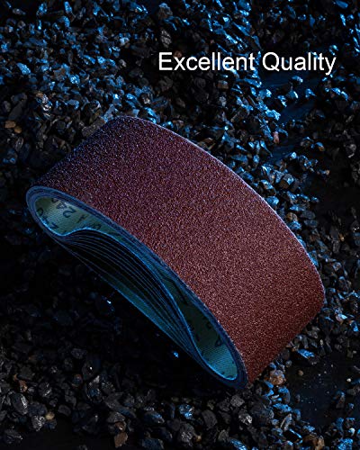 S SATC 3x18 Sanding Belts 20PCS Belt Sander Paper Aluminum Oxide (3 Each of 60/80/120/150/240/400 Grits & 2 of 40 Grits) Ideal for Wood Metal Paint Sanding