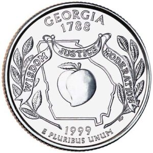 1999 s clad proof georgia state quarter choice uncirculated us mint