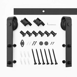 Genius Iron Barn Door Hardware Kit, 6.6FT Sliding Barn Door Hardware Kit, Heavy Duty Barn Door Track, for 36in-40in Wide Sliding Door Panel, Easy Installation, Basic J