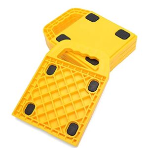 homeon wheels stabilizing jack pads for rv, camper leveling blocks help prevent jacks from sinking,6.5''x 6.5'' (pack of 4)
