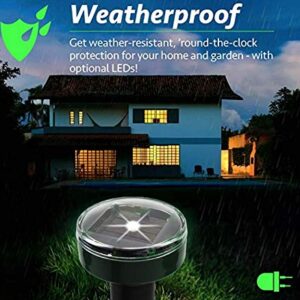 Senca 2 in 1 Solar Waterproof Outdoor Pathway Light Powered Sonic Pest Repellent, 4 Pack, Repel Mole, Gopher, Snake, Vole, Mouse for Lawn Garden Yards, Backyard, Humane Pest Control