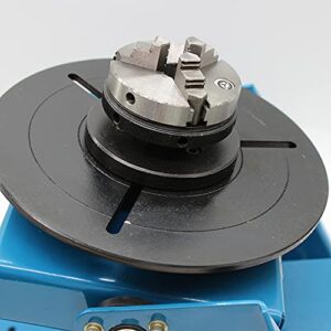 Rotary Welding Positioner, Mini 0 to 90° Welding Positioner Positioning Turntable 180mm Portable Welder Positioner Turntable Machine Equipment, Mini 2.5" 3 Jaw Lathe Chuck, 2-10 r/min Adjustable Speed