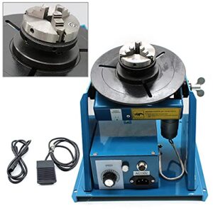 Rotary Welding Positioner, Mini 0 to 90° Welding Positioner Positioning Turntable 180mm Portable Welder Positioner Turntable Machine Equipment, Mini 2.5" 3 Jaw Lathe Chuck, 2-10 r/min Adjustable Speed