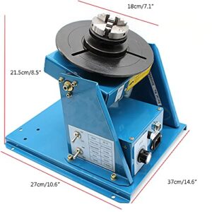 Rotary Welding Positioner, Mini 0 to 90° Welding Positioner Positioning Turntable 180mm Portable Welder Positioner Turntable Machine Equipment, Mini 2.5" 3 Jaw Lathe Chuck, 2-10 r/min Adjustable Speed