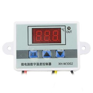 XINGYHENG XH-W3002 DC 110V-220V 1500W 10A Microcomputer Digital Temperature Controller Digital Display Thermostat Control Switch and NTC 10K Thermistor Sensors Temperature Probe (110-220V 1500W)
