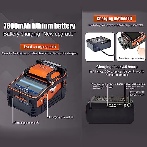 D YEDEMC SM&MM Automatic Fiber Optical Fusion Splicer Integrate Visual Fault Locator and Optical Power Meter (Ai-9) & Fiber Cleaver Kit (Green_Box_Ai-9)