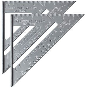 mr. pen metal 7 inches rafter square, carpenter square, 2 pack