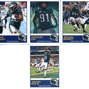 2019 Panini Score Football Veteran Philadelphia Eagles Team Set of 10 Cards: Carson Wentz(#183), Jordan Hicks(#184), Josh Adams(#185), Zach Ertz(#186), Alshon Jeffery(#187), Nelson Agholor(#188), Michael Bennett(#189), Fletcher Cox(#190), Jay Ajayi(#191),