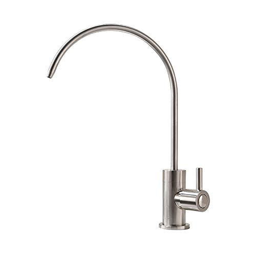 Drinking Water Faucet,Water Filtration Faucet,Drinking Water Purifier Faucet, Kitchen Water Filter Faucet, Brushed Nickel, Stainless Steel, RULIA PB1019
