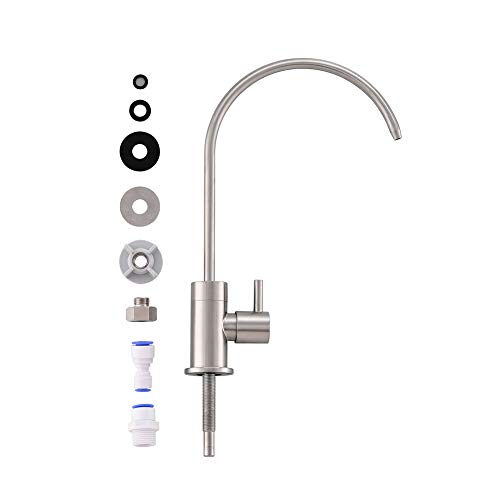 Drinking Water Faucet,Water Filtration Faucet,Drinking Water Purifier Faucet, Kitchen Water Filter Faucet, Brushed Nickel, Stainless Steel, RULIA PB1019