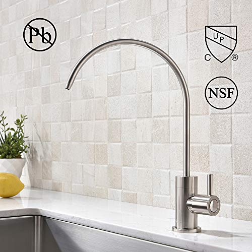 Drinking Water Faucet,Water Filtration Faucet,Drinking Water Purifier Faucet, Kitchen Water Filter Faucet, Brushed Nickel, Stainless Steel, RULIA PB1019