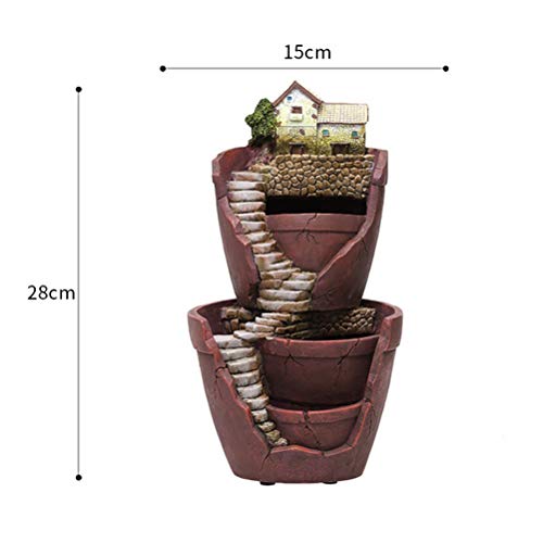 Garden Ornaments Dual Layer Sky Garden Pot Herb Flower Cacti Sedum Succulent Bonsai Planter Box Resin Crafts for Home Store