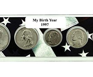 1997-5 Coin Birth Year Set in American Flag Holder Uncirculated