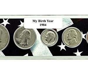 1984-5 Coin Birth Year Set in American Flag Holder Uncirculated