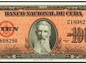 CU 1959 RARE, VIVIDLY COLORFUL CUBA 50 and 100 PESO BILLS! HI DENOMINATION GEMS ISS'D SAME YEAR AS CUBAN REVOLUTION! Choice Crisp Uncirculated