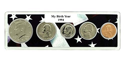 1994-5 Coin Birth Year Set in American Flag Holder Uncirculated