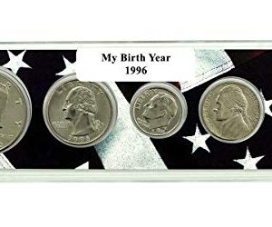 1996-5 Coin Birth Year Set in American Flag Holder Uncirculated