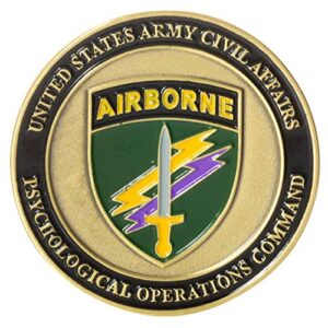 united states army civil affairs and psychological operations command (airborne) challenge coin