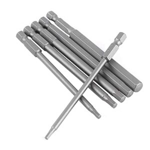 Eyech 6Pcs Allen Wrench Drill Bit Set Magnetic Inner Hexagon Head Screwdriver Bits Set with 1/4 Inch Hex Shank H2.5-H8-3.9 Inch Length