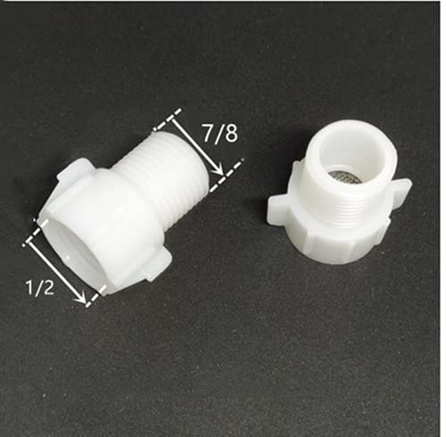 7/8 Inch Male Pipe Adapter to 1/2 Female with Built in Screen for Straining