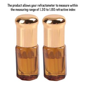 2 Bottles 3 ML Refractive Index Fluid,Gemstone Refractometer Oil,Fluid Test Gemstone Each 1.300-1.800 RI for Gem Refractometers Professional Gemstone Identification Tools