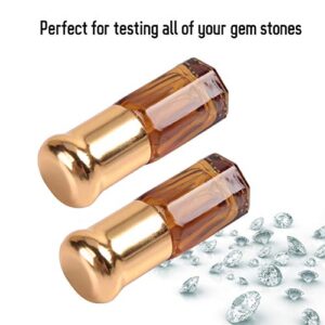 2 Bottles 3 ML Refractive Index Fluid,Gemstone Refractometer Oil,Fluid Test Gemstone Each 1.300-1.800 RI for Gem Refractometers Professional Gemstone Identification Tools