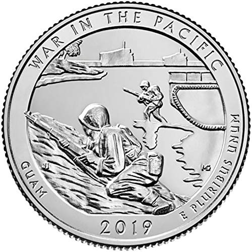 2019 P, D War in the Pacific National Historical Park, Guam National Park Quarter Singles - 2 Coin Set Uncirculated